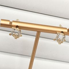  Bông Tai Dior Màu Vàng Ngọc Trai & Pha Lê Trắng (AY) - 3 Kiểu Đeo 