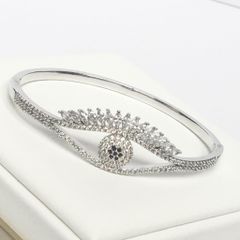  Vòng Tay Con Mắt Pha Lê Trắng Đen (AB) 