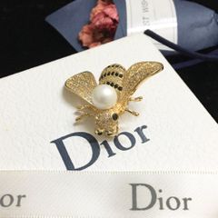  Cài Áo Nam, Nữ - Con Ong Dior Màu Vàng Hồng Ngọc trai & Pha Lê Đen, Trắng (AI) 