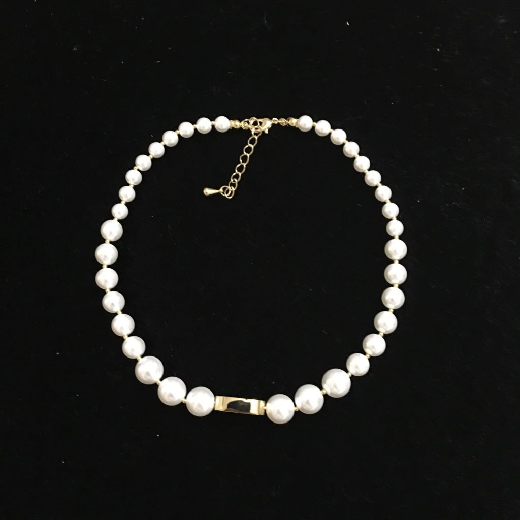  Bộ Trang Sức Dior Vàng - Vòng cổ Choker & Vòng Tay Ngọc Trai Quý Phái 