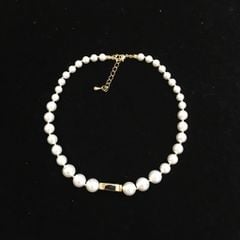  Bộ Trang Sức Dior Vàng - Vòng cổ Choker & Vòng Tay Ngọc Trai Quý Phái 