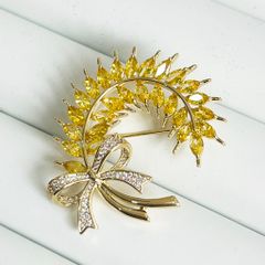  Cài Áo Nam, Nữ - Bông Lúa Vàng Pha Lê (AI) 