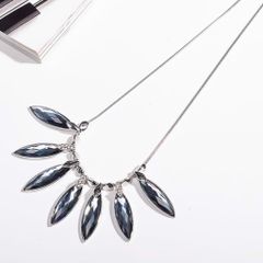  Dây Chuyền Ngắn - Giọt Nước Pha Lê Xanh Rêu (AD) 