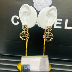  Bông Tai Chanel Bản To Màu Vàng Cá Tính (CM) 