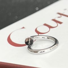  Nhẫn Titan Cao Cấp - Cây Đinh Cartier Màu Trắng Pha Lê (AB) 