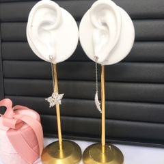  Bông Tai Tua Rua Ngôi Sao Pha Lê Trắng Tinh Tế (BI) 