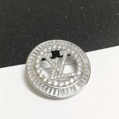  Cài Áo Nam, Nữ - LV Màu Trắng Pha Lê (AA) 