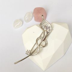  Cài Áo Nam, Nữ - Hoa Tulip Pha Lê Trắng (AU) 