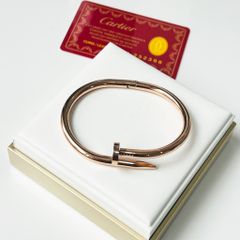  Vòng Tay Nam, Nữ TiTan Cao Cấp - Cartier Cây Đinh Màu Vàng Hồng (AM) 