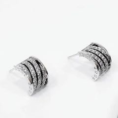  Bông Tai Ôm Vành Tai Chữ Good Luck Pha Lê Trắng 