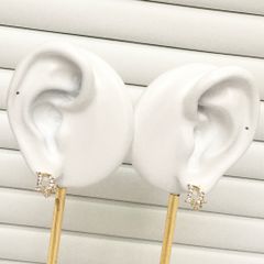  Bông Tai Dior Màu Vàng Ngọc Trai & Pha Lê Trắng (AY) - 3 Kiểu Đeo 