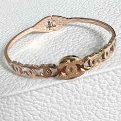  Vòng Tay TiTan Cao Cấp - Chanel Màu Vàng Hồng (AD) 