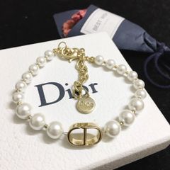 Vòng Tay Dior Màu Vàng Ngọc Trai Trắng Quý Phái (AA) 