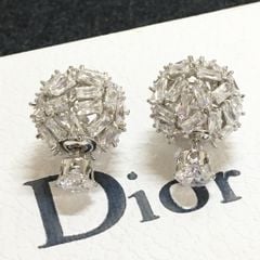  Bông Tai Dior Màu Trắng Pha Lê (AB) - Có 3 Kiểu Đeo 