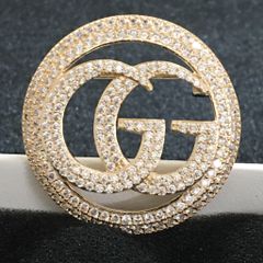  Cài Áo Nam, Nữ - Gucci Màu Vàng Hồng Pha Lê Trắng (AE) 