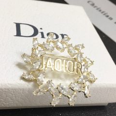  Cài Áo Nam, Nữ - Dior Màu Vàng Pha Lê Trắng (AD) 