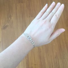  Vòng Tay Dior Dây Rút Pha Lê Trắng (AB) 