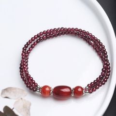  Vòng Đá Phong Thuỷ Cao Cấp - Đá Garnet Ngọc Hồng Lựu Tự Nhiên 3 Vòng May Mắn & Bình An 