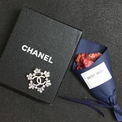  Cài Áo Nam, Nữ - Chanel Pha Lê Trắng (AL) 