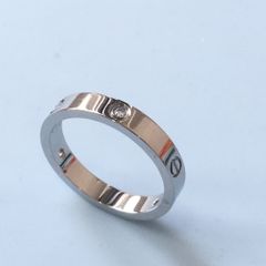  Nhẫn Nam, Nữ Titan Cao Cấp - Cartier Màu Trắng Pha Lê (AE) 