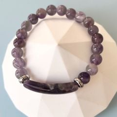  Vòng Đá Phong Thuỷ Cao Cấp - Đá Thạch Anh Tím Tự Nhiên Bảng Dài 