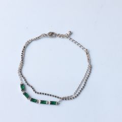  Bộ Trang Sức Pha Lê Xanh Lá - Vòng Tay & Bông Tai Ngôi Sao Tinh Tế 