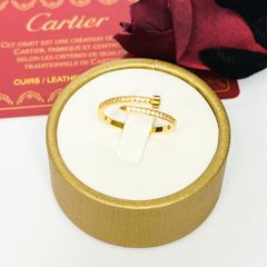 Nhẫn Titan Cao Cấp - Cây Đinh Cartier Màu Vàng Pha Lê (AJ) 