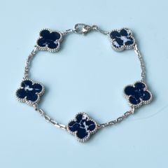  Vòng Tay Cỏ 4 Lá May Mắn Nam, Nữ Màu Trắng Xanh Cao Cấp 