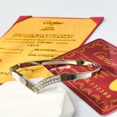  Vòng Tay TiTan Cao Cấp - Cartier Màu Trắng Pha Lê (AL) 