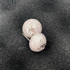  Bông Tai Chanel Màu Trắng Pha Lê (BZ) 