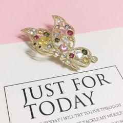  Cài Áo Con Bướm Pha Lê Màu Kiêu Sa (AF) 