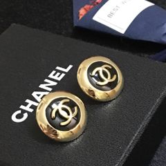  Bông Tai Chanel Bản To Màu Vàng Cá Tính (BM) 