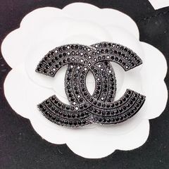  Cài Áo Nam, Nữ - Chanel Pha Lê Đen (CA) 