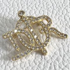  Cài Áo Nam, Nữ - Dior Màu Vàng Pha Lê Trắng (AV) 