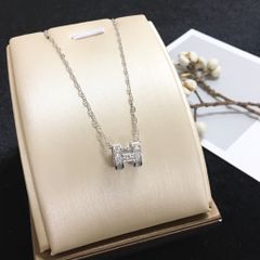  Dây Chuyền Bạc Cao Cấp - Hermes Pha Lê (AE) 