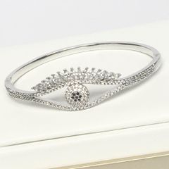  Vòng Tay Con Mắt Pha Lê Trắng Đen (AB) 