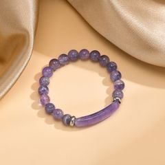  Vòng Đá Phong Thuỷ Cao Cấp - Đá Thạch Anh Tím Tự Nhiên Bảng Dài 