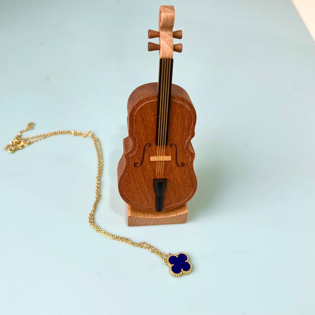  Dây Chuyền Titan Cao Cấp - Cỏ 4 Lá May Mắn Màu Vàng Xanh (AQ) 