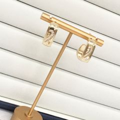  Bông Tai Nike Bản To Màu Vàng Pha Lê Trắng Cá Tính 