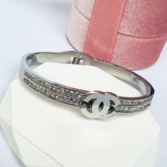  Vòng Tay TiTan Cao Cấp - Chanel Màu Trắng Pha Lê (AE) 