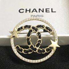  Cài Áo Nam, Nữ - Chanel Màu Vàng Pha Lê Trắng (AU) 