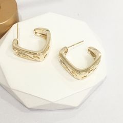  Bông Tai Nike Bản To Màu Vàng Pha Lê Trắng Cá Tính 