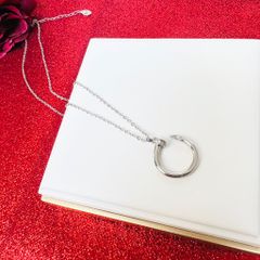  Dây Chuyền Nam, Nữ Titan Cao Cấp - Cây Đinh Cartier Màu Trắng Pha Lê (AF) 