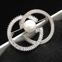  Cài Áo Nam, Nữ - Gucci Màu Trắng Ngọc Trai & Pha Lê (AH) 