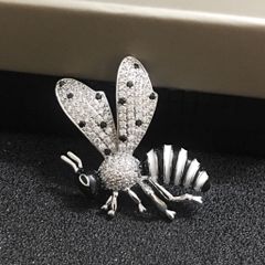  Cài Áo Nam, Nữ - Con Ong Gucci Pha Lê Đen & Trắng (AF) 