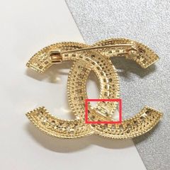  Cài Áo Nam, Nữ - Chanel Màu Vàng Pha Lê Trắng (BD) 