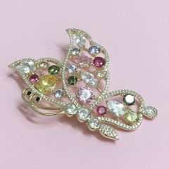  Cài Áo Con Bướm Pha Lê Màu Kiêu Sa (AF) 