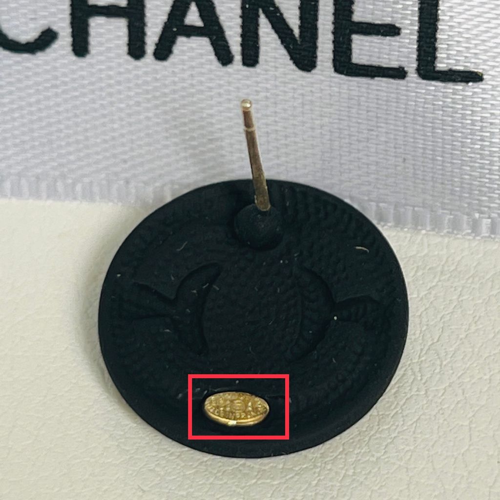  Bông Tai Chanel Bản To Màu Vàng Pha Lê Đen Cá Tính (CK) 