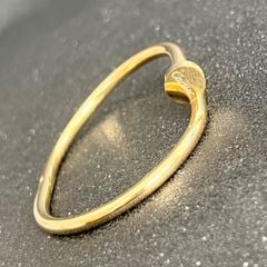  Vòng Tay Nam, Nữ TiTan Cao Cấp - Cartier Cây Đinh Màu Vàng Pha Lê Trắng (AI) 