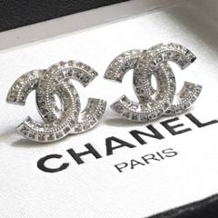  Bông Tai Chanel Bản To Màu Trắng Pha Lê (AU) 